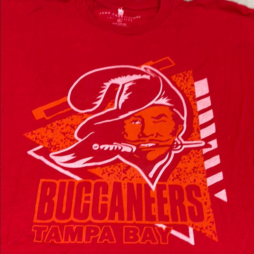 Junk Food Clothing Red Tampa Bay Buccaneers Tee
